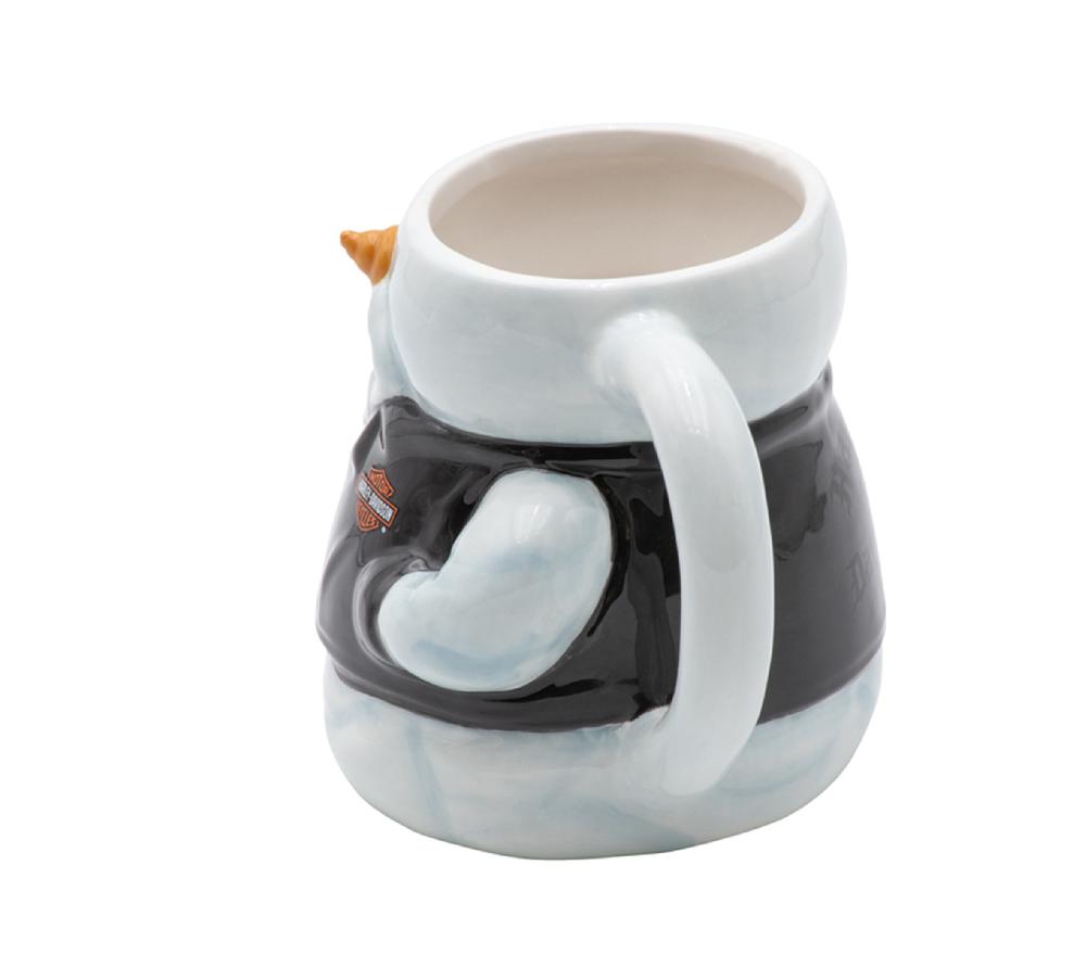 Harley Biker Snowman Sculpted Mug