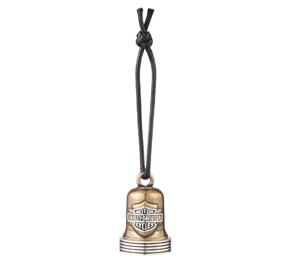Harley Brass Ribbed Edge Logo Ride Bell