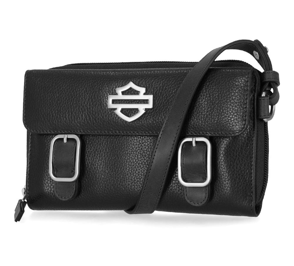 Harley Buckle Zip Around Crossbody