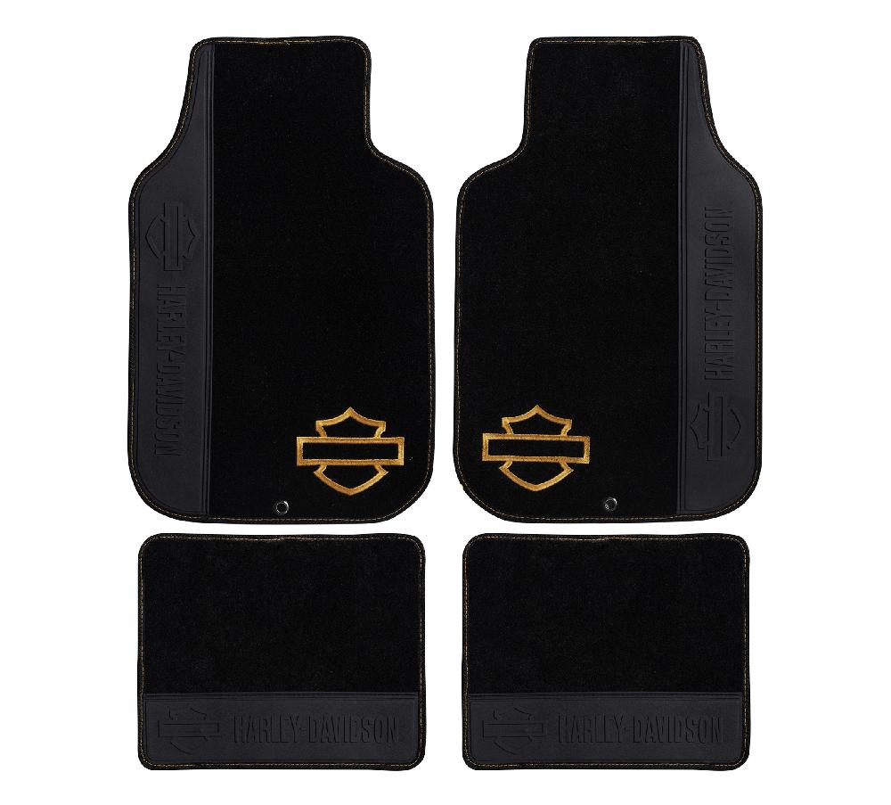 harley Carpeted Floor Mat Set of 4 Pieces