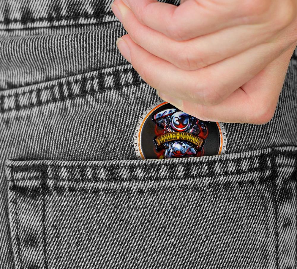 Harley Chrome Horsepower Coin
