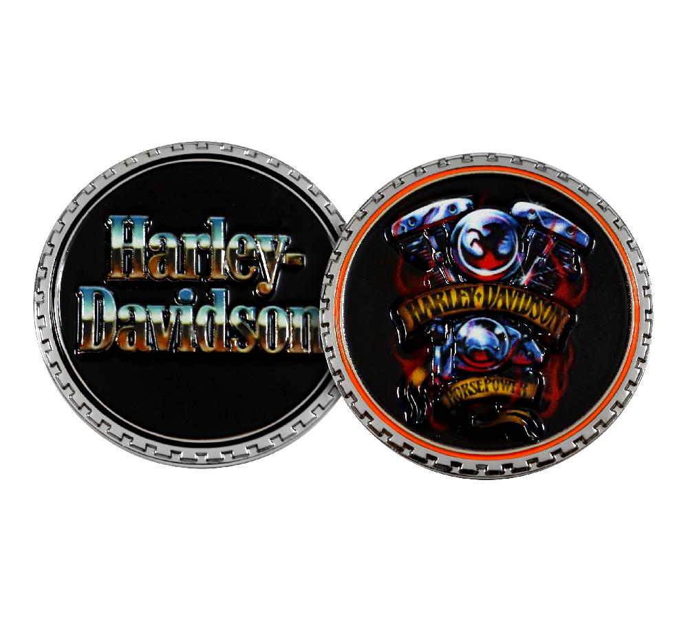 harley Chrome Horsepower Coin