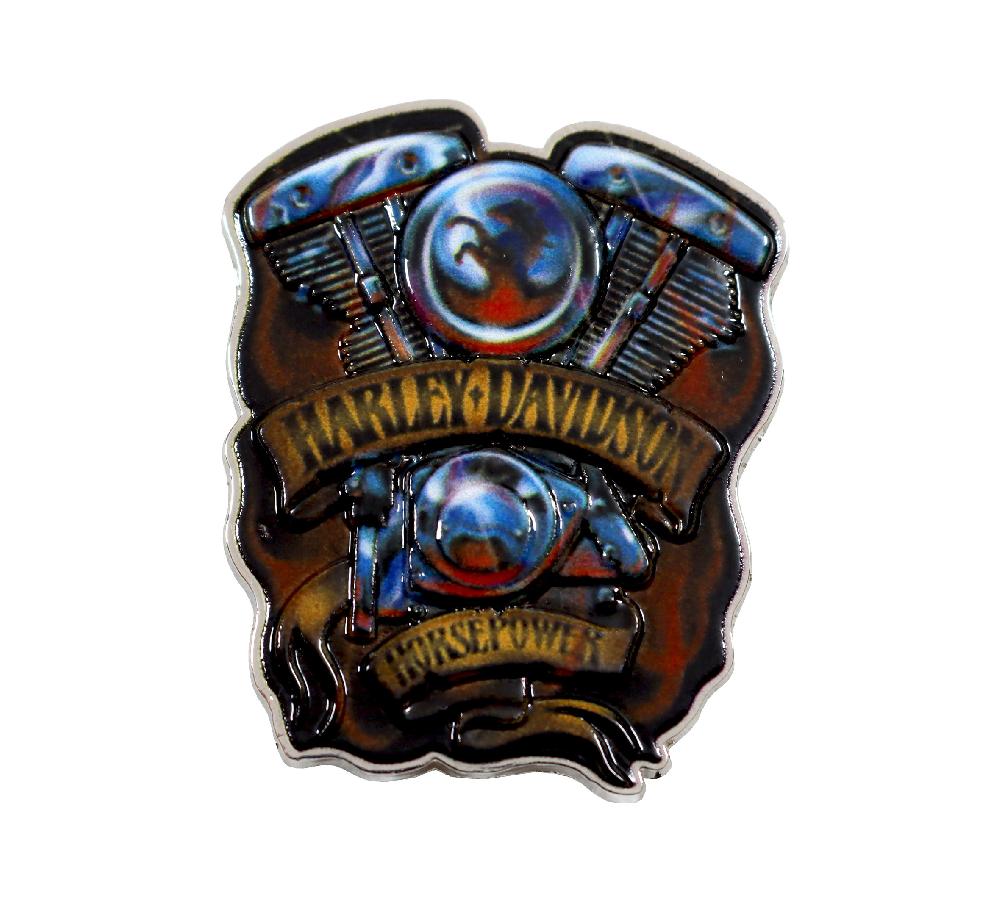 harley Chrome Horsepower Pin