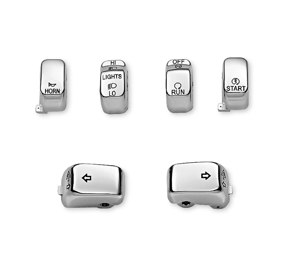 harley Chrome Switch Cap Kit