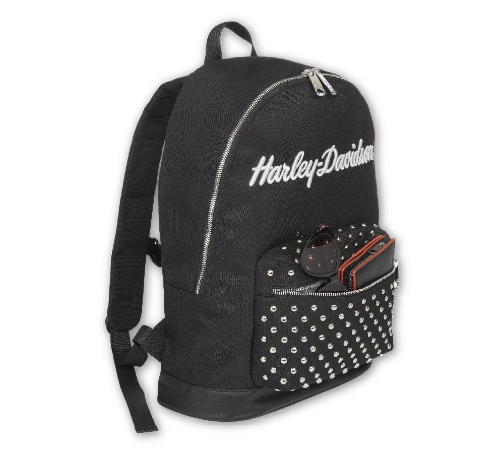 Harley Classic Backpack With Studs In Moon Shadow