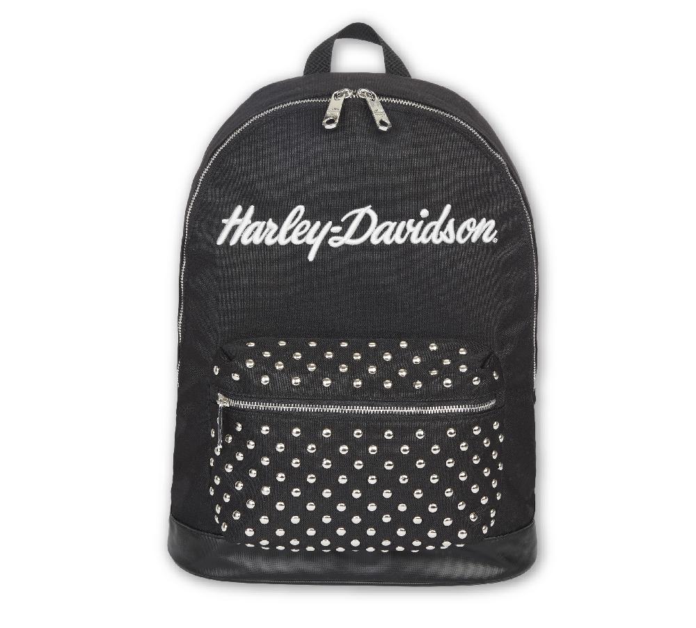 harley Classic Backpack with Studs in Moon Shadow
