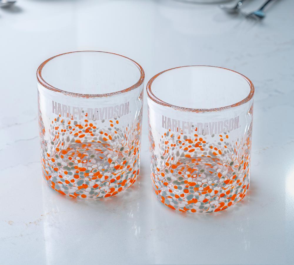 Harley Confetti DOF Glass Set Of 2