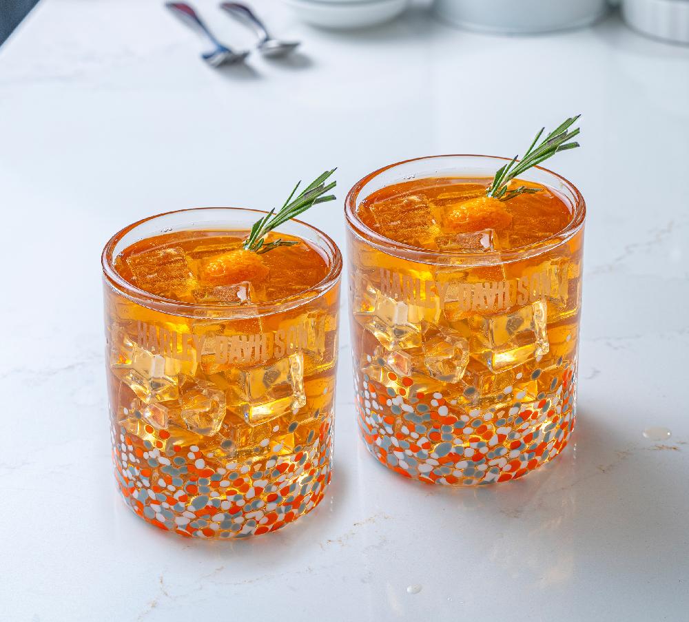 Harley Confetti DOF Glass Set Of 2