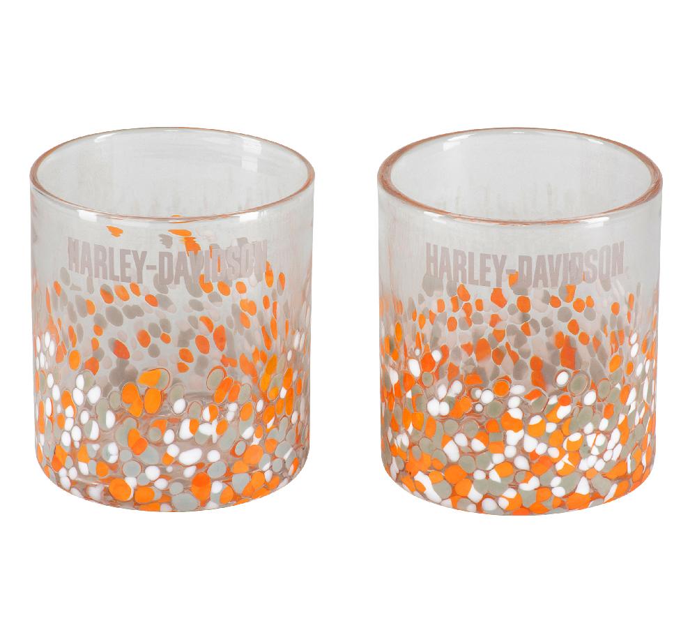 Harley Confetti DOF Glass Set Of 2