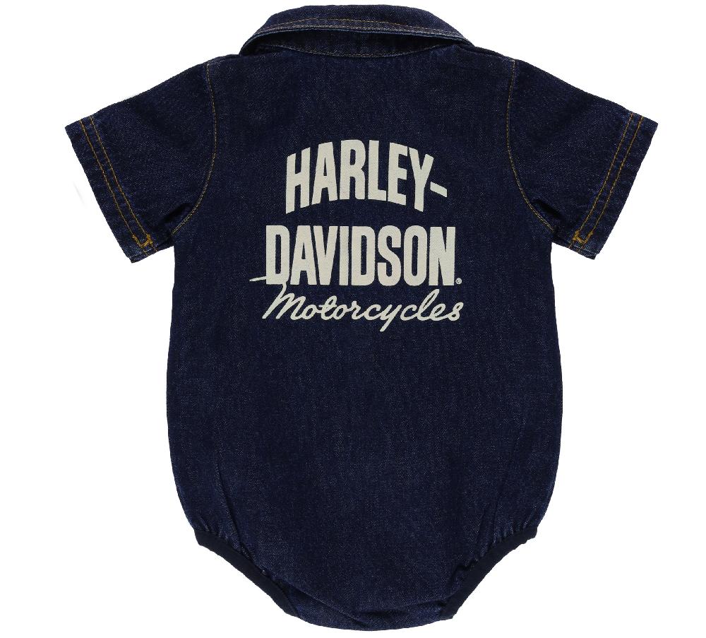 Harley Creeper - Infant Girls Bar & Shield Denim