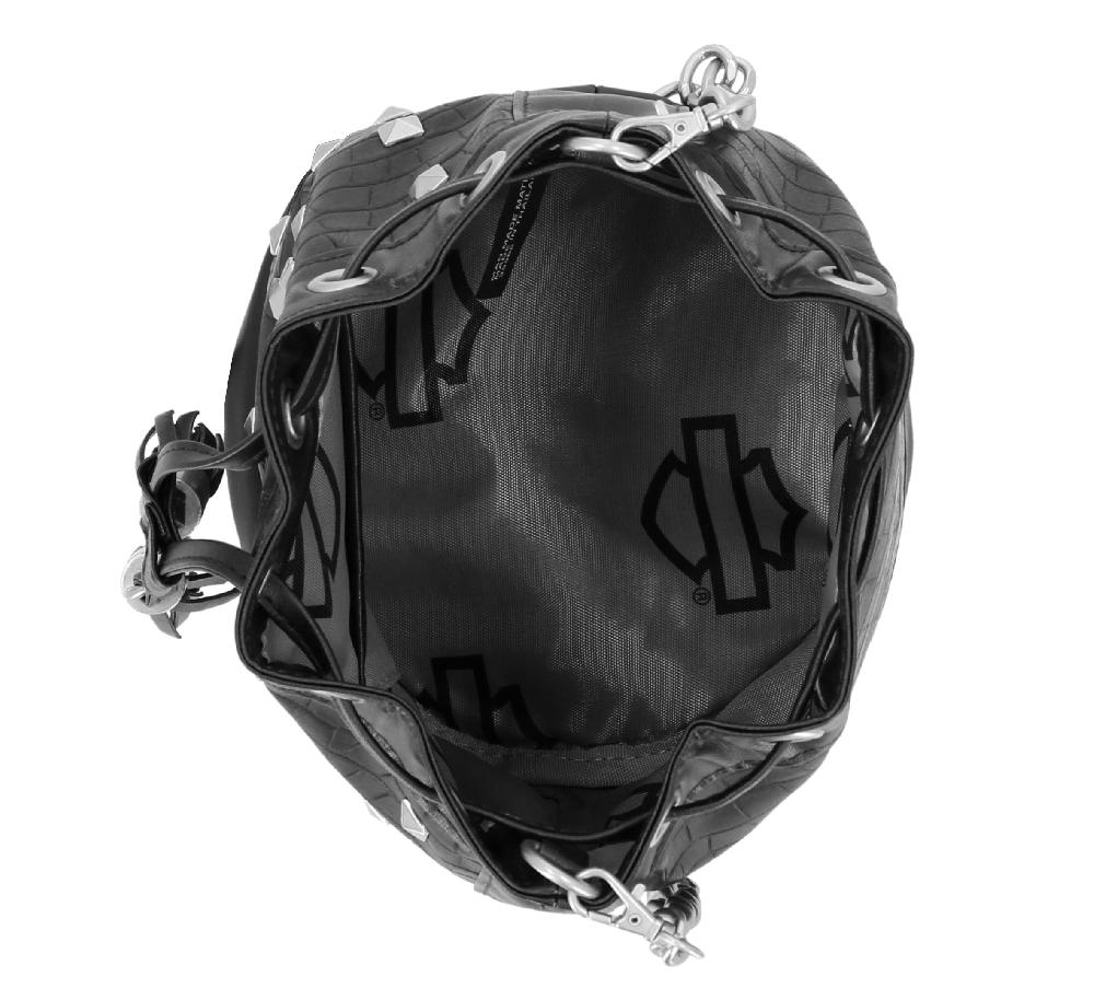 Harley Croco Drawstring Stud Bag
