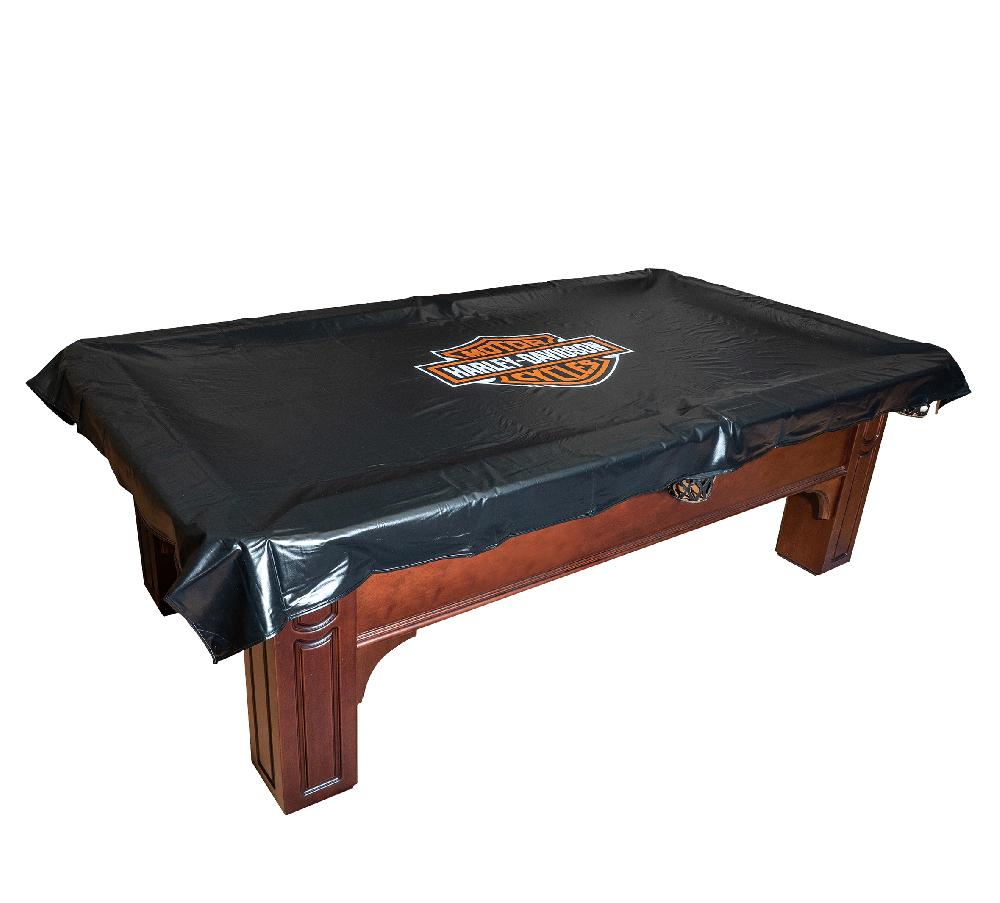 Harley Harley-Davidson 8 Ft Black Vinyl Pool Table Cover