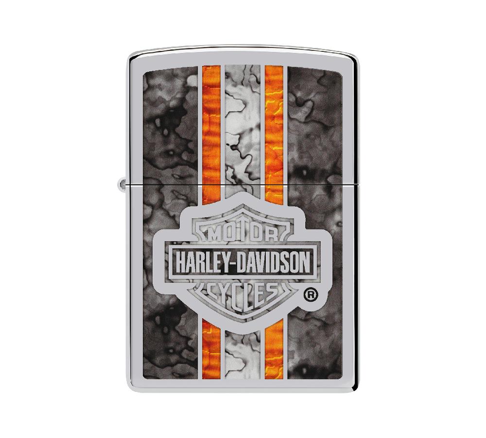 harley Harley-Davidson Bar & Shield Fusion High Polish Chrome Windproof Lighter