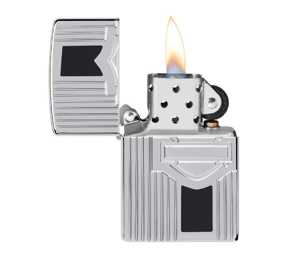 Harley Harley-Davidson® 2025 Limited Edition Deep Carve Armor® High Polish Chrome Windproof Ligher