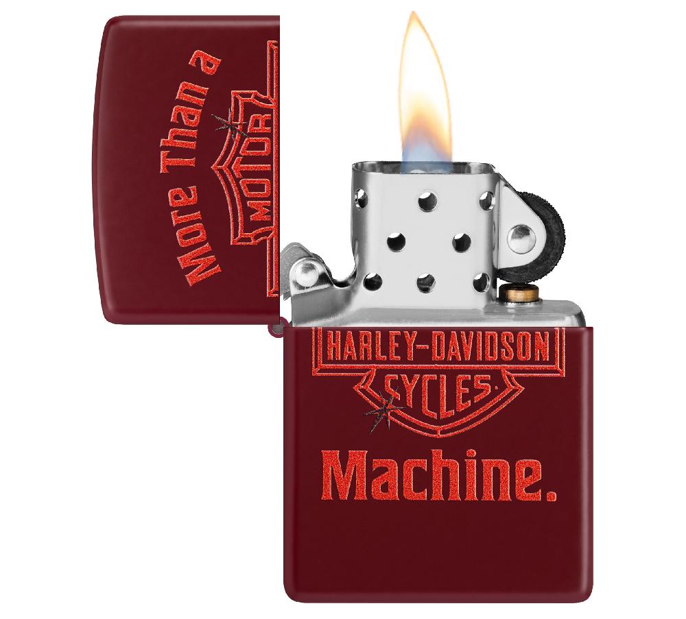 Harley Harley-Davidson® More Than A Machine Red Matte Windproof Ligher