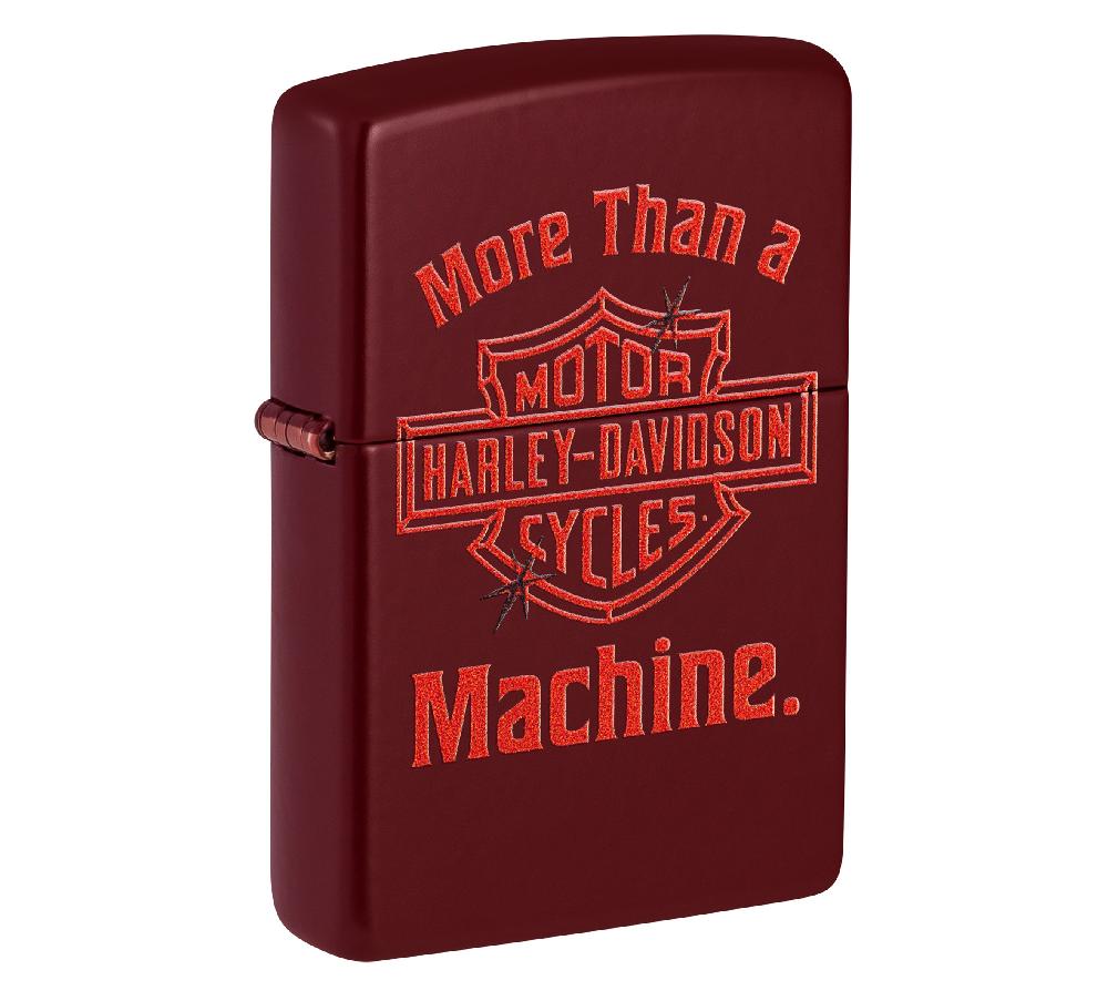 Harley Harley-Davidson® More Than A Machine Red Matte Windproof Ligher