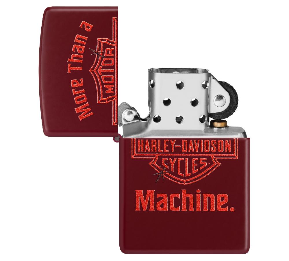 Harley Harley-Davidson® More Than A Machine Red Matte Windproof Ligher