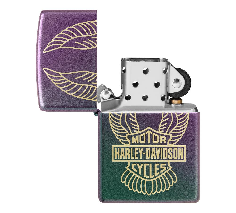 Harley Harley-Davidson® Wings Laser Engrave Design Iridescent Windproof Ligher