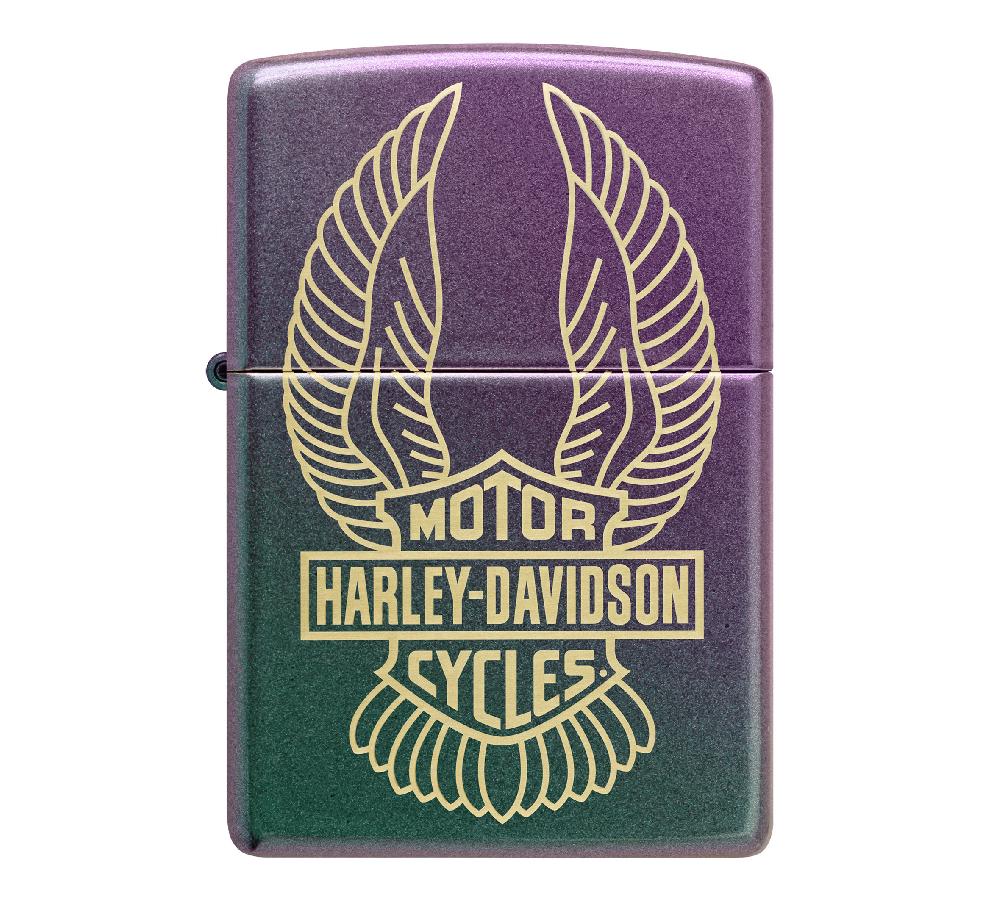 harley Harley-Davidson® Wings Laser Engrave Design Iridescent Windproof Ligher