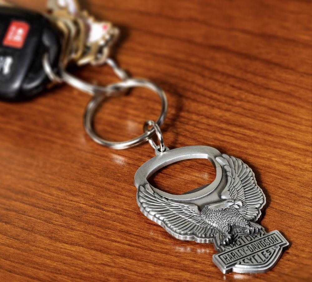 Harley Eagle Bar & Shield Bottle Opener Key Chain