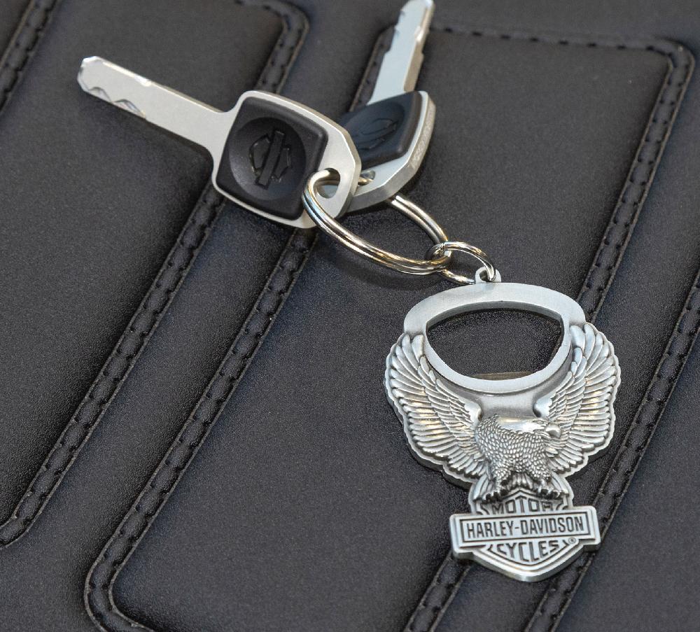 Harley Eagle Bar & Shield Bottle Opener Key Chain
