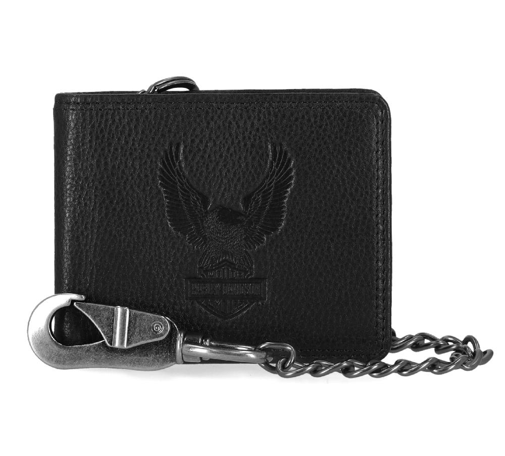 harley Eagle Bifold Wallet With Chain