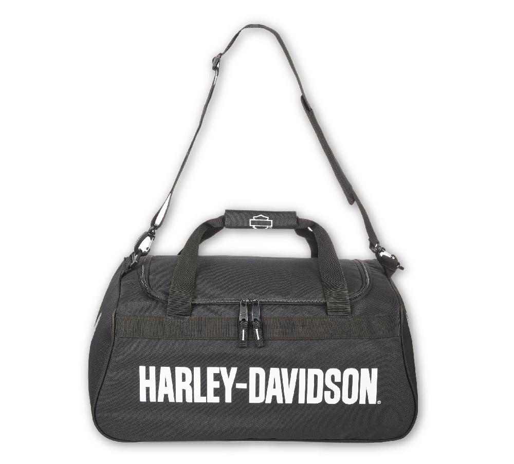 Harley Eagle Logo Duffel In Black/White
