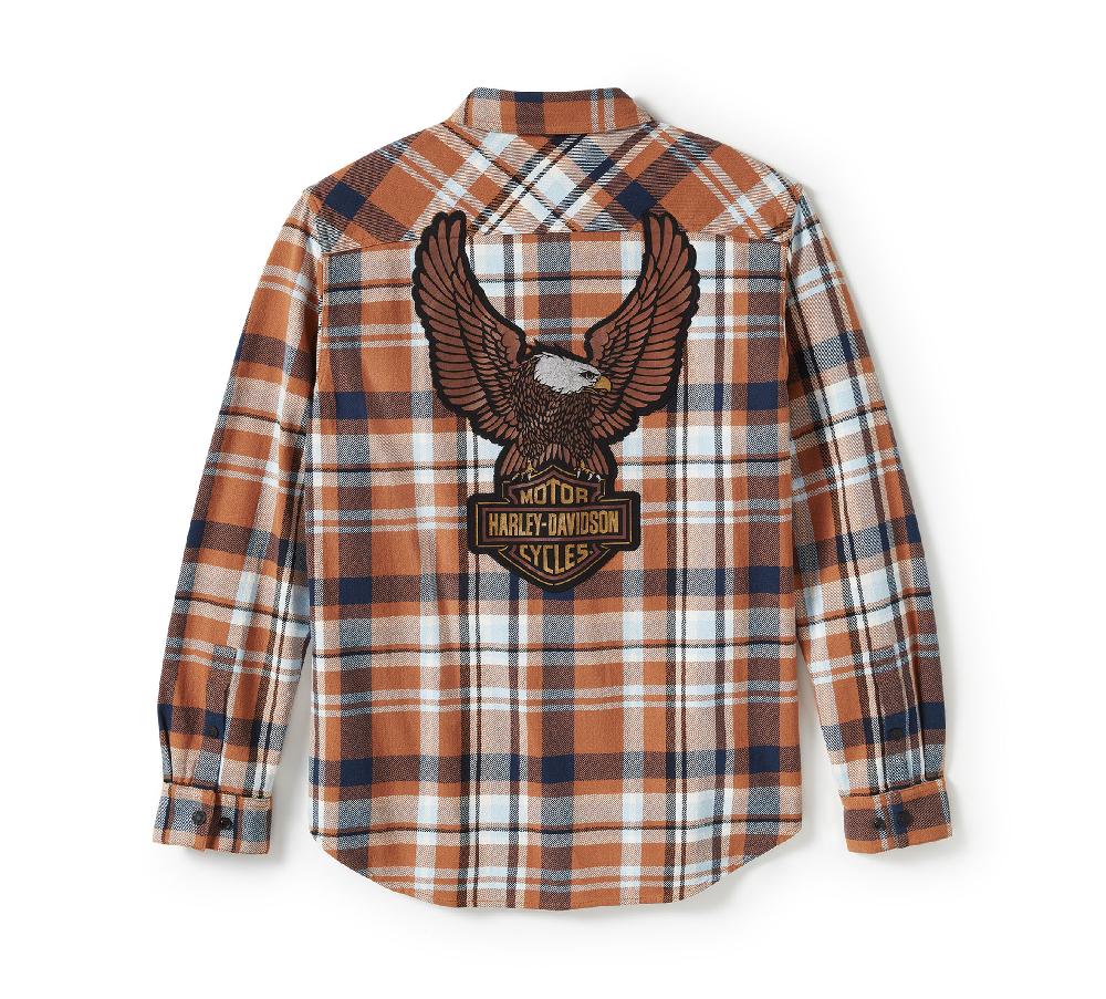 Harley Eagle Plaid Long Sleeve Shirt