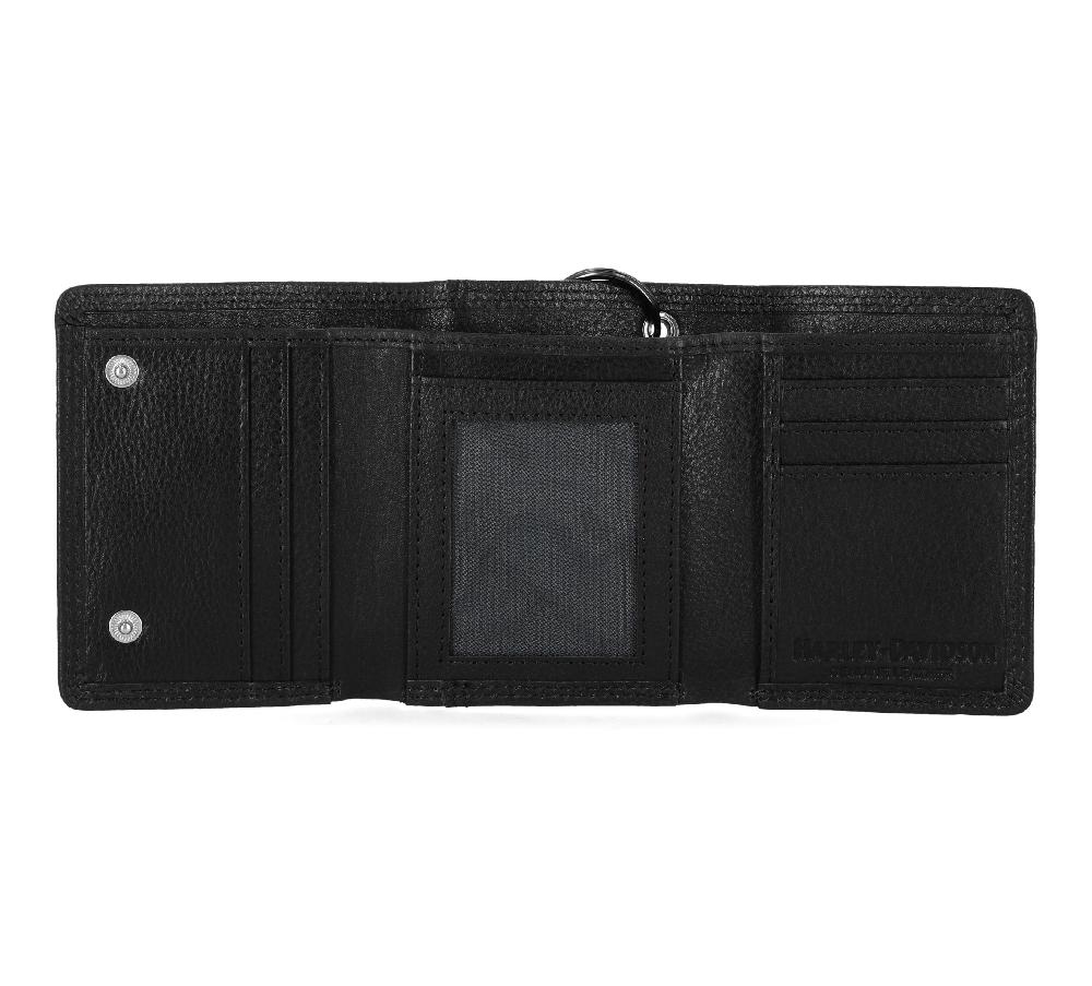 Harley Eagle Trifold Wallet With Chain