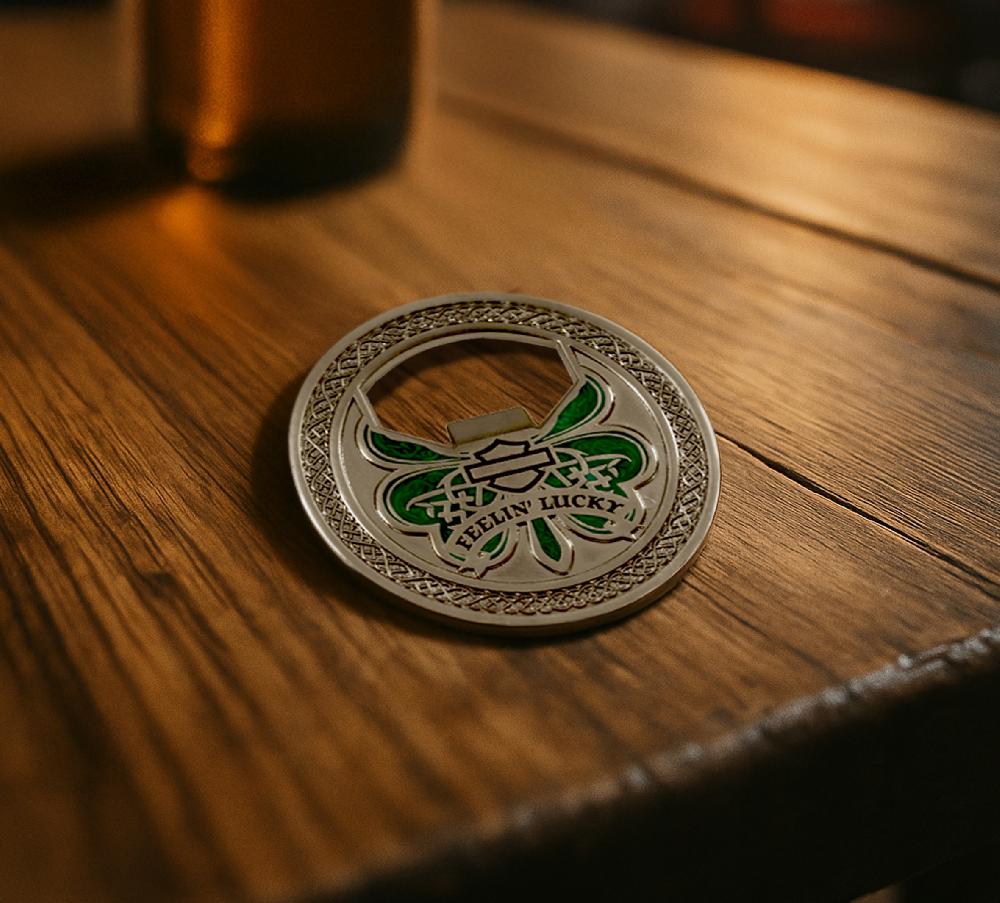 Harley Feelin’ Lucky Bottle Opener Coin