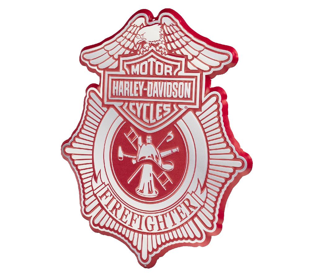 Harley Firefighter Metal Sign