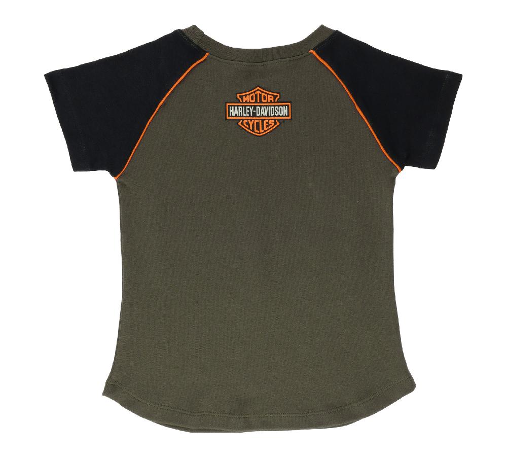 Harley Girls Camo Raglan Tee