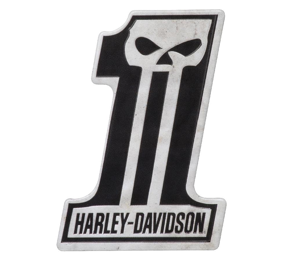 harley H-D #1 Skull Tin Magnet