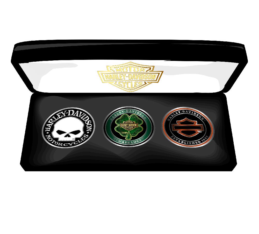 harley H-D Ballmarker Coin Box Set