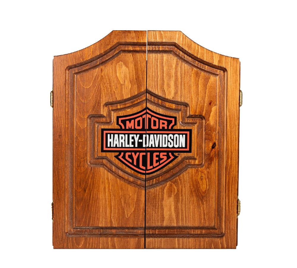 Harley H-D Bar & Shield Dartboard Cabinet Kit
