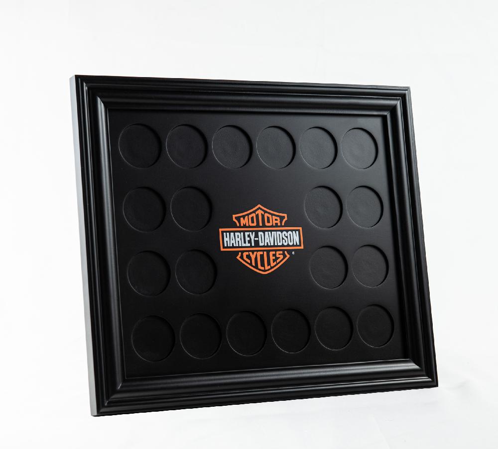 harley H-D Classic Magnetic Poker Chip Frame 20 Ct