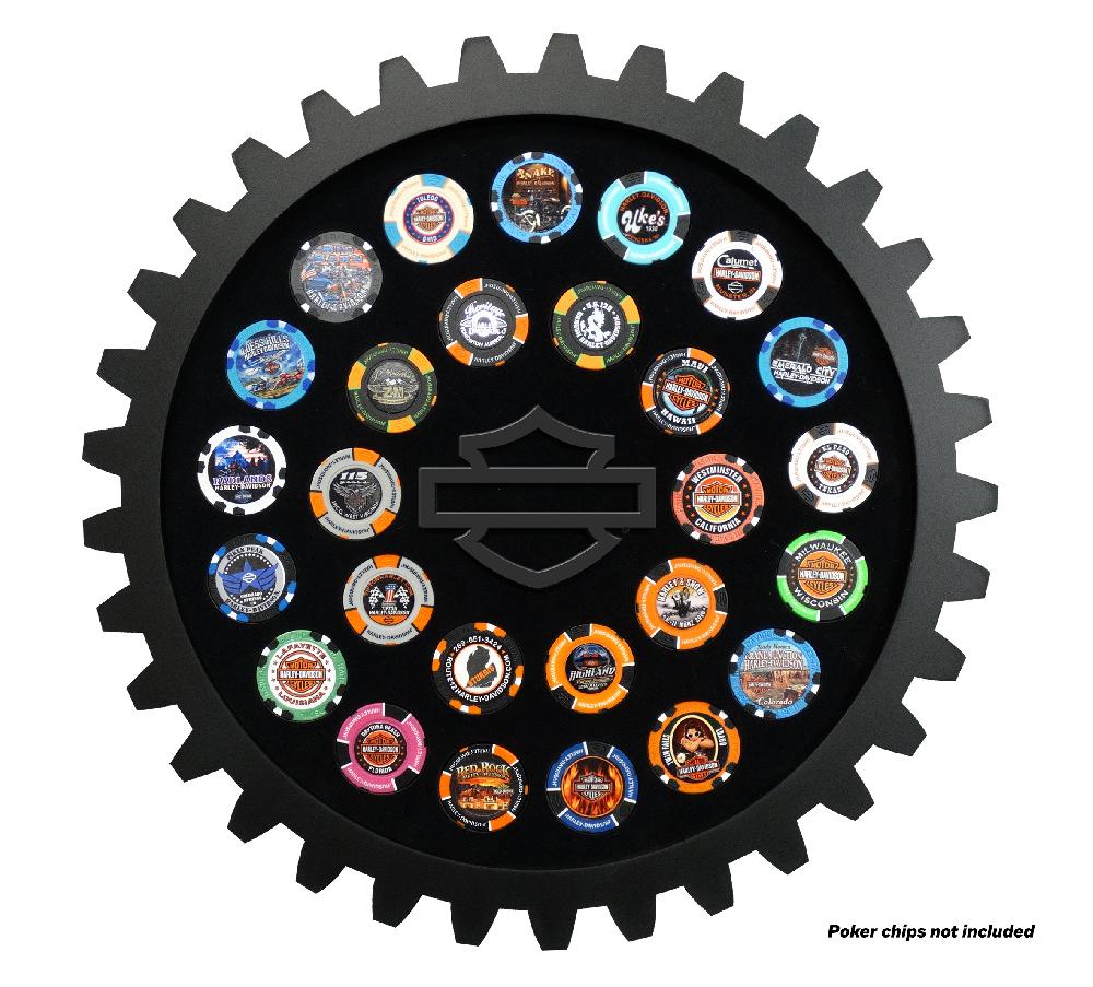 harley H-D Sprocket Magnetic Poker Chip Frame