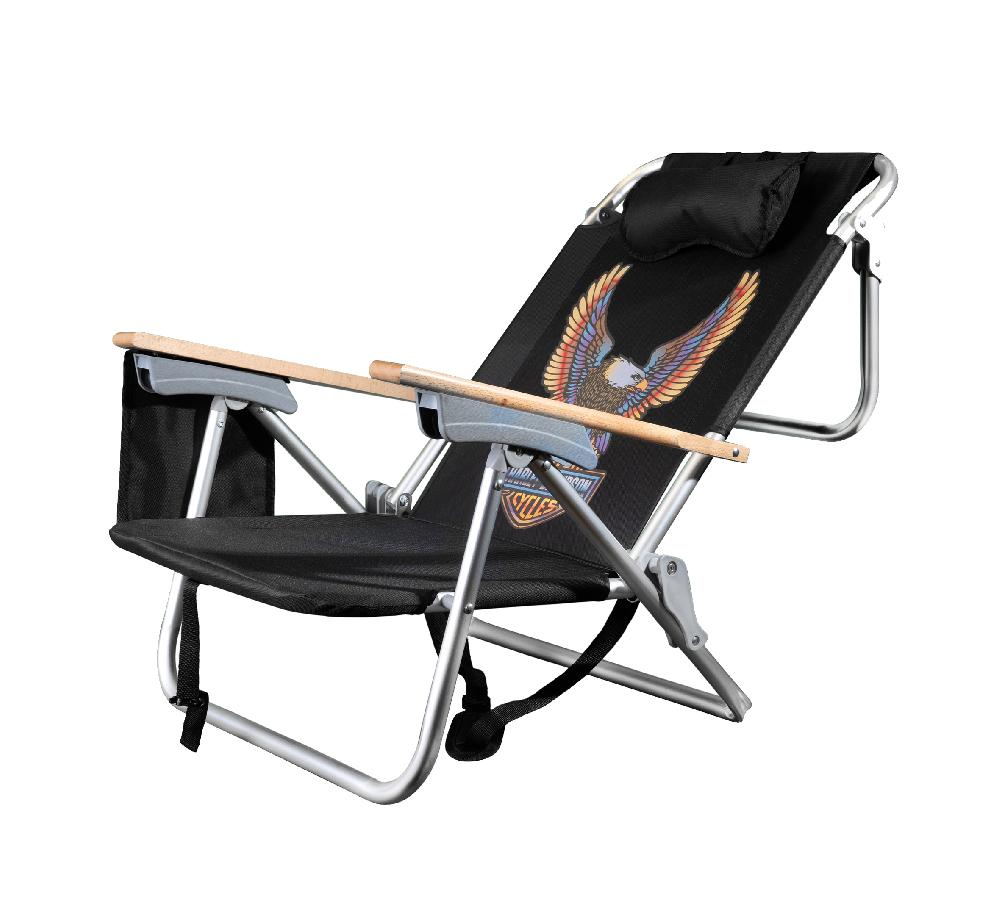 Harley H-D Vivid Bar & Shield Eagle Beach Chair