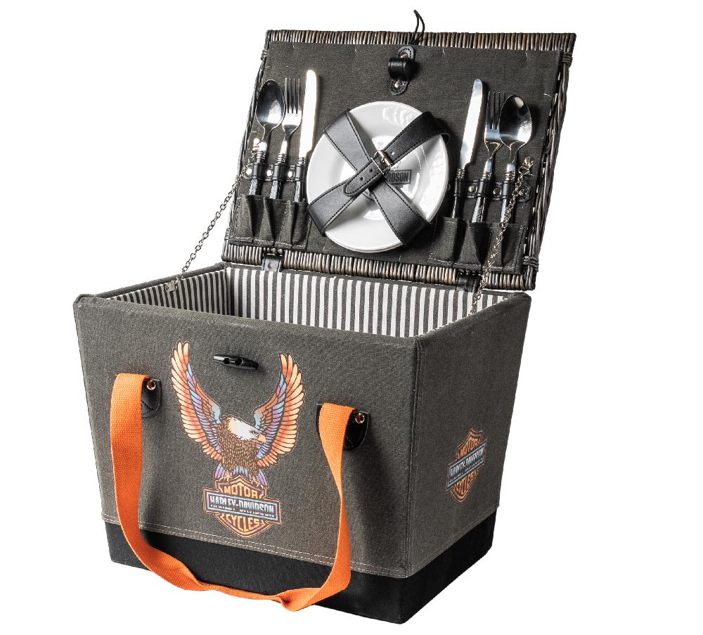Harley H-D Vivid Bar & Shield Eagle Picnic Basket