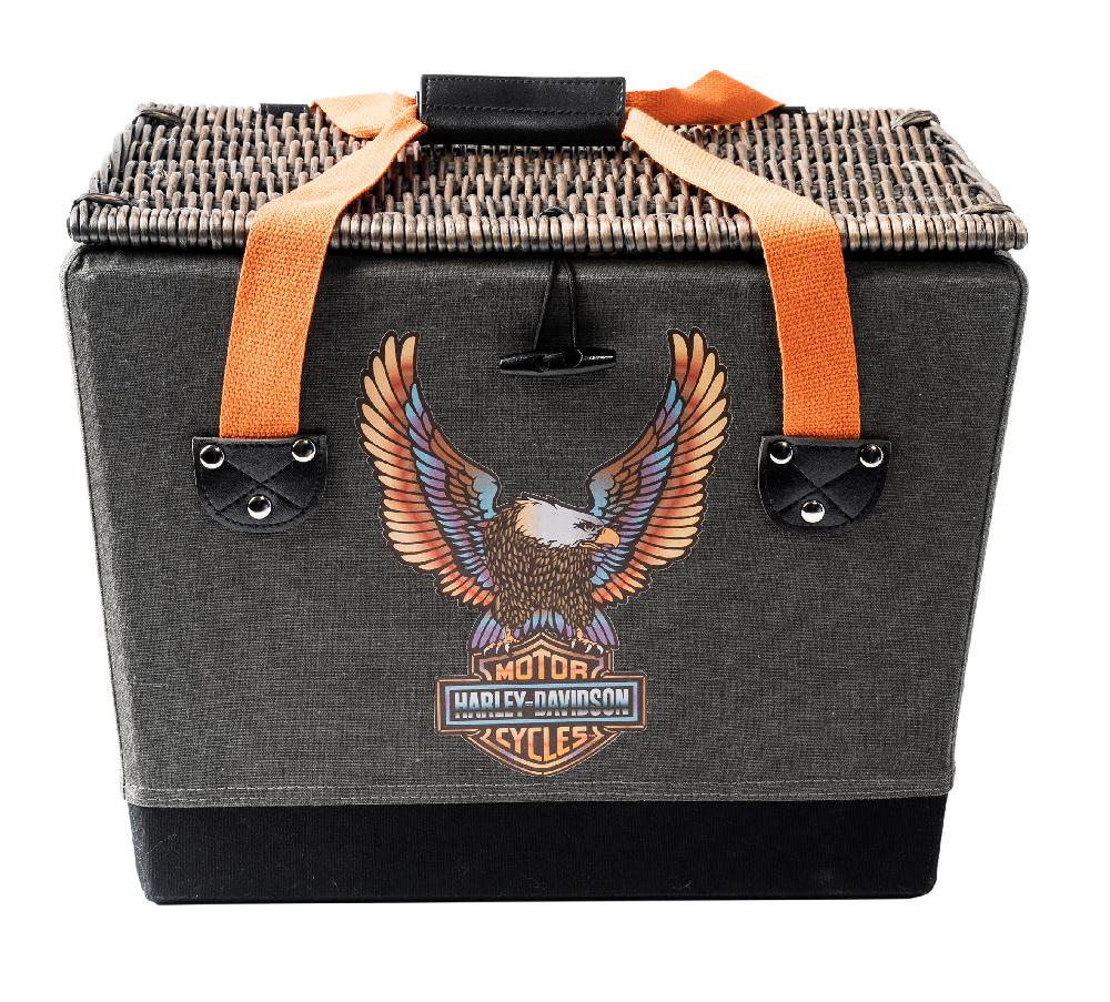harley H-D Vivid Bar & Shield Eagle Picnic Basket