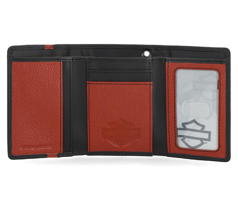 Harley Harley-Davidson Center Block Trifold Wallet