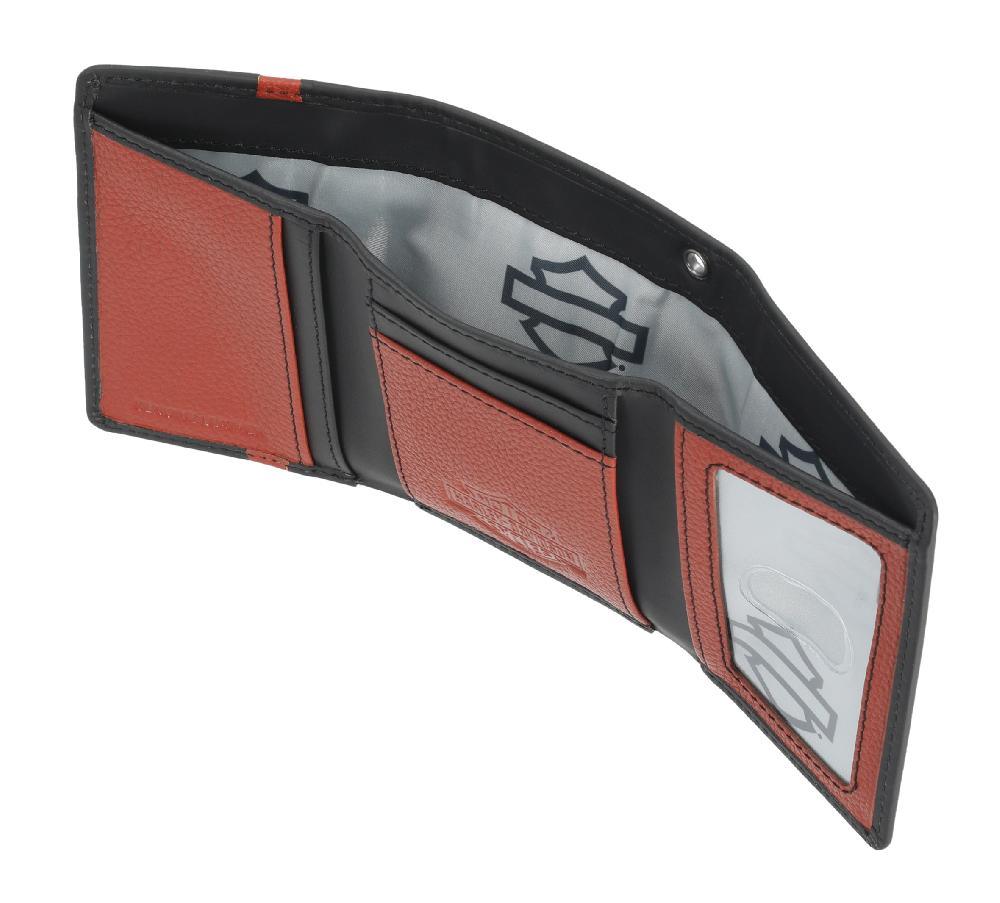 Harley Harley-Davidson Center Block Trifold Wallet