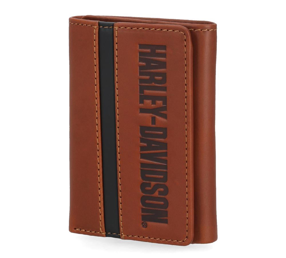 Harley Harley-Davidson Center Block Trifold Wallet