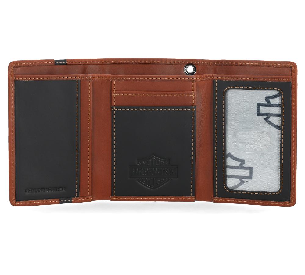 Harley Harley-Davidson Center Block Trifold Wallet