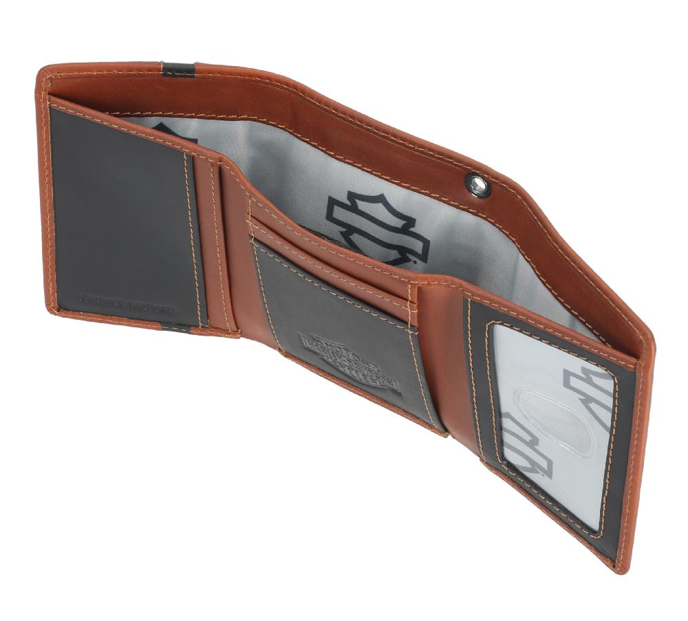 Harley Harley-Davidson Center Block Trifold Wallet