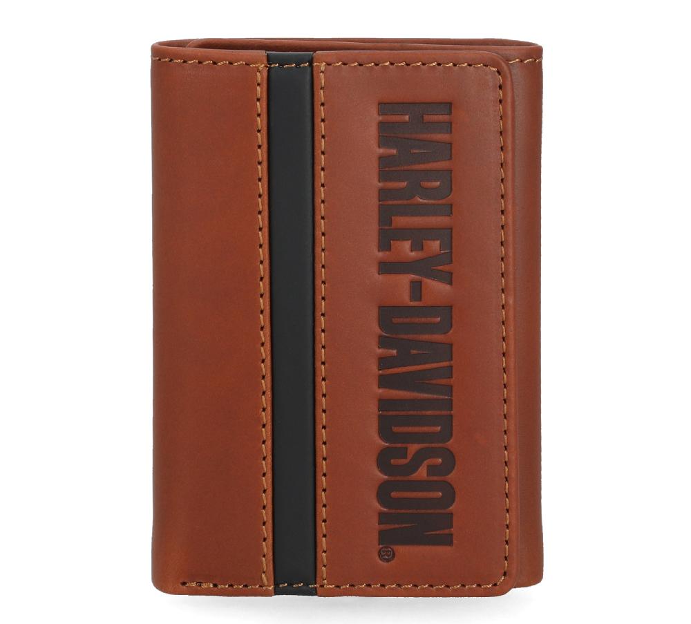 harley Harley-Davidson Center Block Trifold Wallet