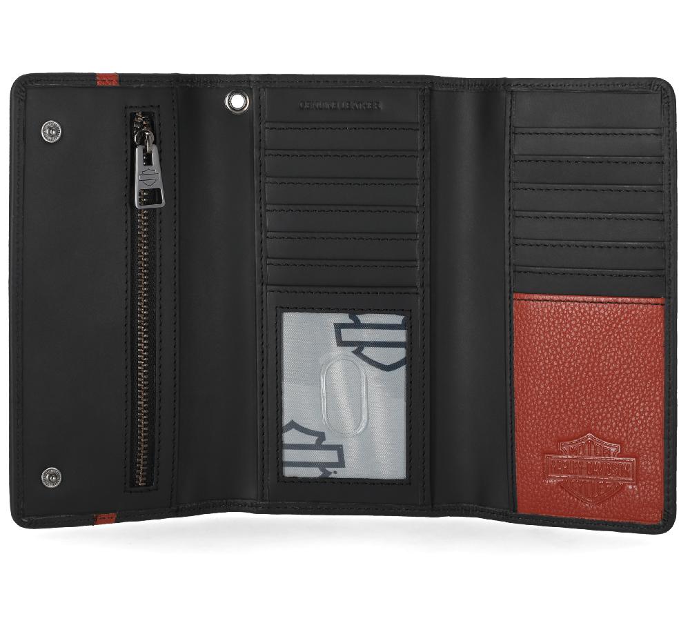 Harley Harley-Davidson Center Block Trucker Wallet
