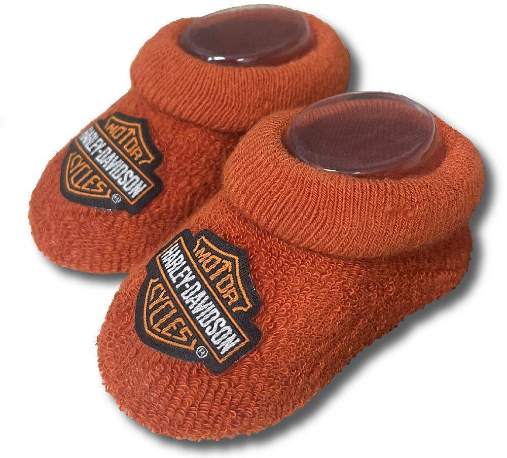 Harley Infant Bootie Socks In Orange