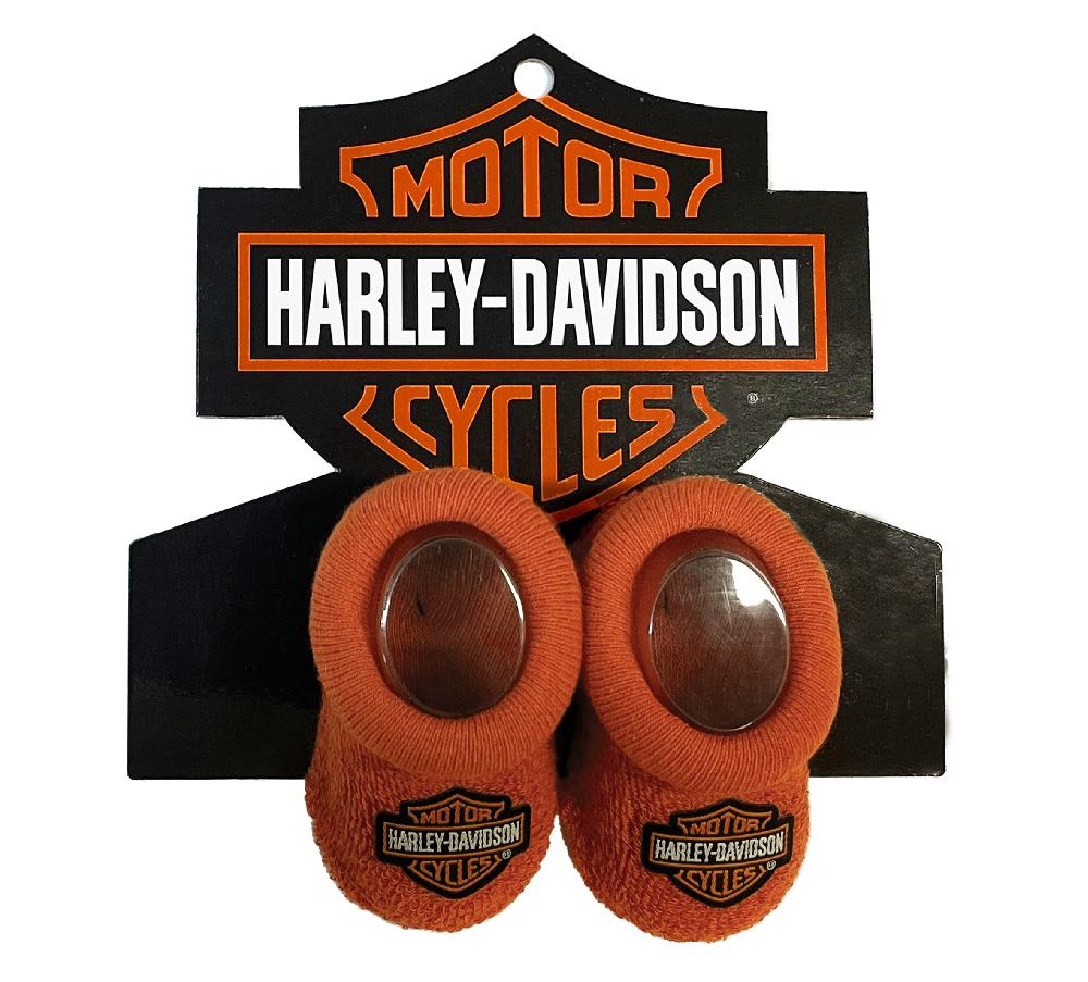 harley Infant Bootie Socks in Orange