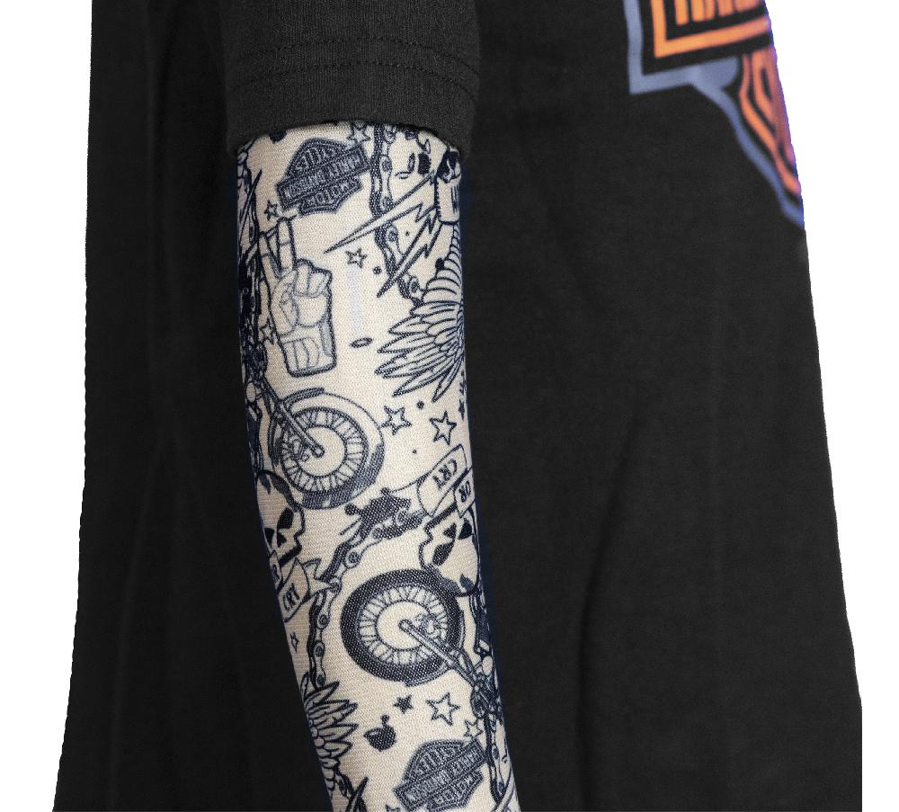 Harley Infant Boy's Mesh Tattoo Sleeve Creeper